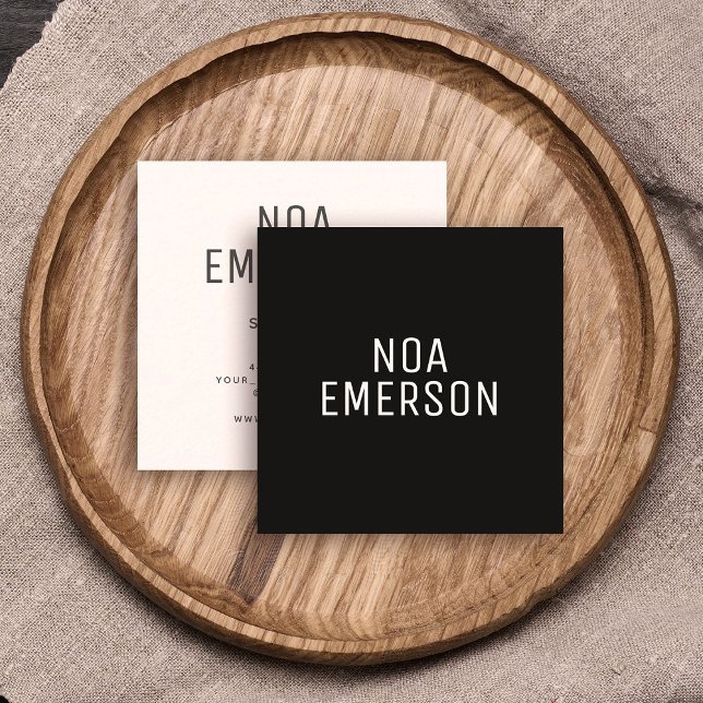 Modern Minimalist Professional Elegant Square Business Card (Creator Uploaded)