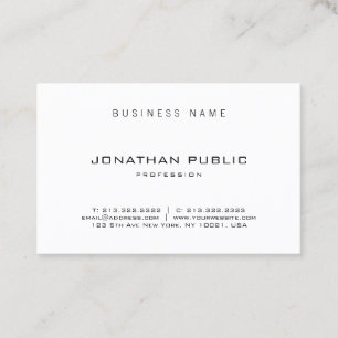 Modern Minimalist Professional Elegant Template Business Card