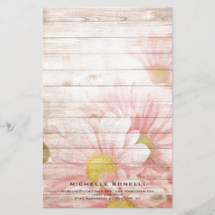 Modern Minimalist Professional Flowers Feminine Stationery