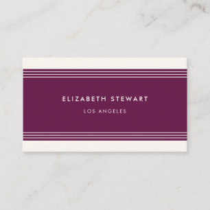 Modern Minimalist Professional Fuchsia and Ivory Business Card