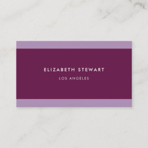 Modern Minimalist Professional Fuchsia and Lilac Business Card
