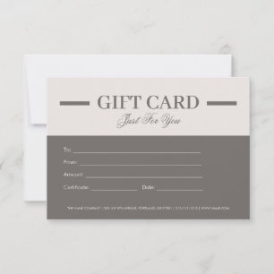 Modern Minimalist Professional Gift Certificates