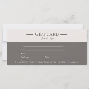 Modern Minimalist Professional Gift Certificates