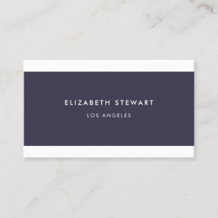 Modern Minimalist Professional Indigo Blue White Business Card