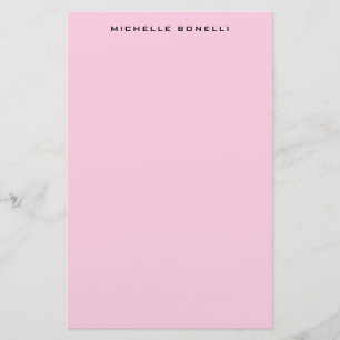 Modern Minimalist Professional Light Pink Feminine Stationery