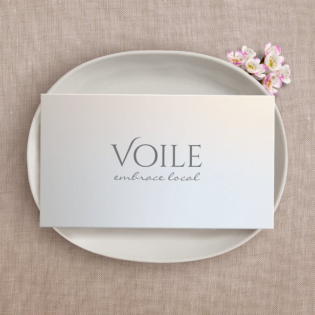 Modern Minimalist Professional Luminous Silver Business Card (Creator Uploaded)