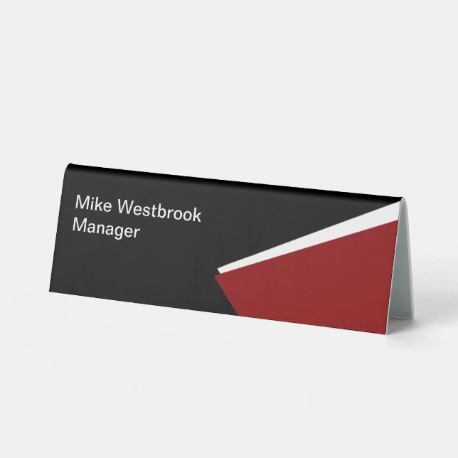 Modern Minimalist Professional Name Desk Nameplate (Front)