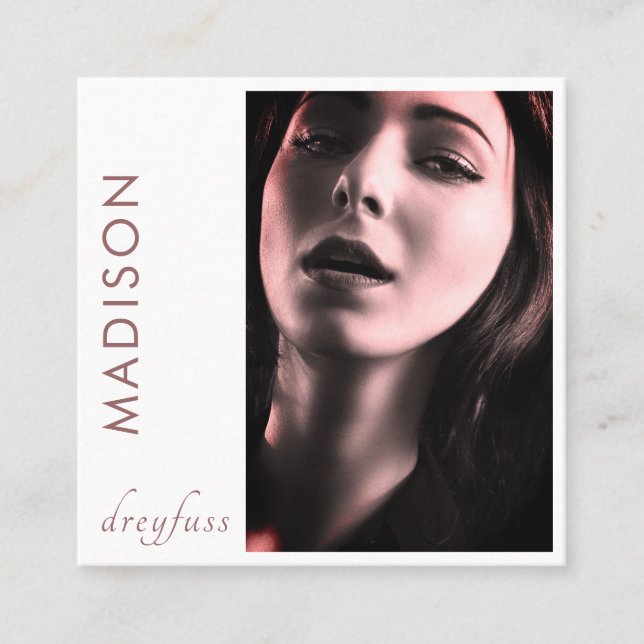 Modern Minimalist Professional Photo Business Card (Front)