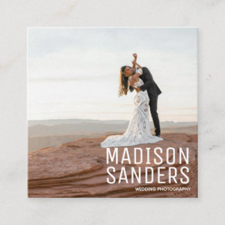 Modern Minimalist Professional Photo Square Business Card