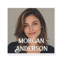 Modern Minimalist Professional Photo Square card