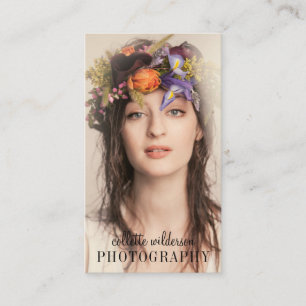 Modern Minimalist Professional Photographer  Business Card