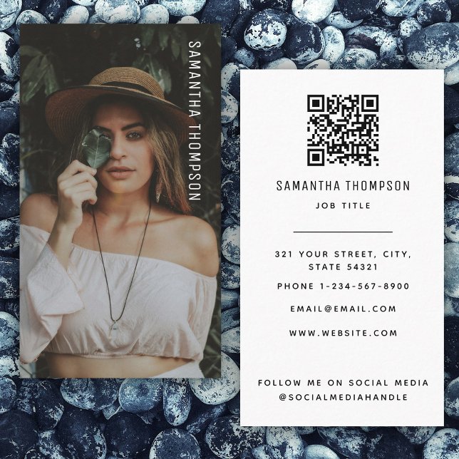 Modern Minimalist Professional Photography Photo Business Card (Modern Minimalist Professional Photography Photo Business Card)