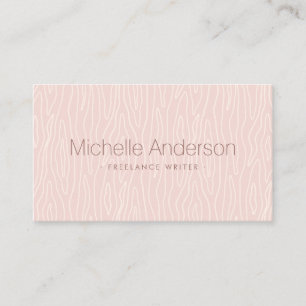 Modern minimalist professional pink wood grain business card