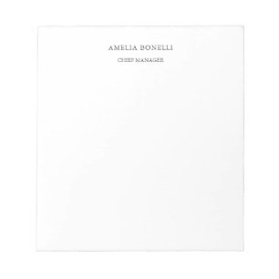 Modern Minimalist Professional Plain Notepad