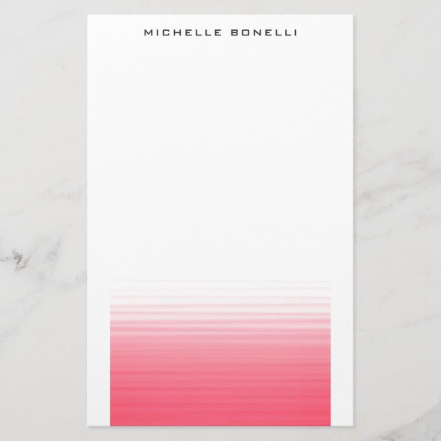 Modern Minimalist Professional Plain Simple Stationery (Front)