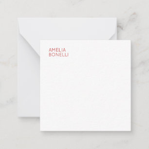 Modern Minimalist Professional Plain White Card