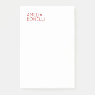 Modern Minimalist Professional Plain White Post-it Notes