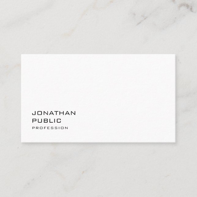 Modern Minimalist Professional Simple Graceful Business Card (Front)