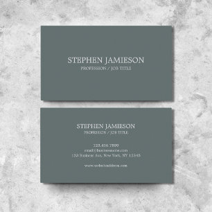 Modern Minimalist Professional Simple Grey Business Card