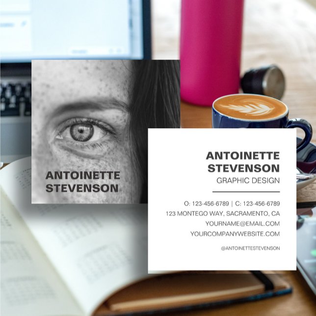 Modern Minimalist Professional  Square Business Card (Creator Uploaded)