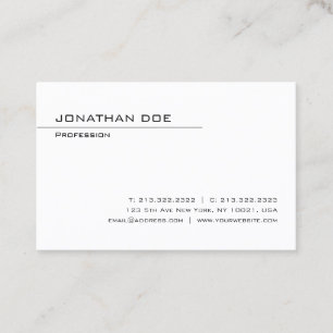 Modern Minimalist Professional Template Elegant Business Card