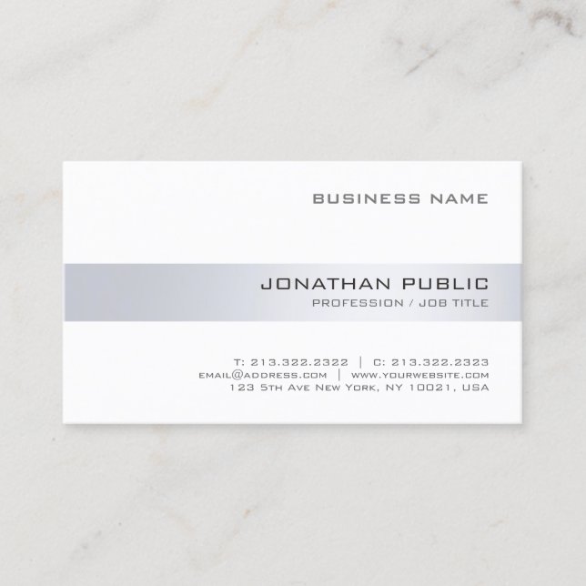 Modern Minimalist Professional Template Elegant Business Card (Front)