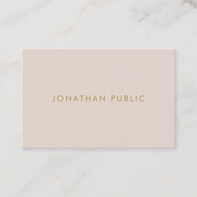Modern Minimalist Professional Template Luxurious Business Card (Front)
