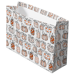Modern Minimalist Pumpkin – Orange Abstract Large Gift Bag