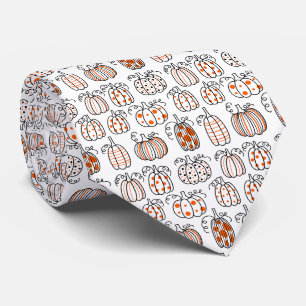 Modern Minimalist Pumpkin – Orange Abstract Tie