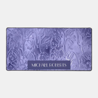 Modern Minimalist Purple Foil Metallic Desk Mat