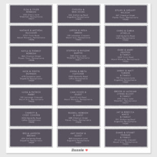 Modern Minimalist   Purple Guest Address Labels