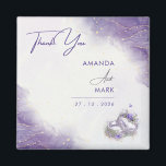 Modern Minimalist Purple Lilac Wedding Magnet<br><div class="desc">Lilac Wedding magnet</div>