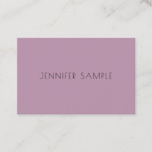 Modern Minimalist Purple Template Elegant Simple Business Card