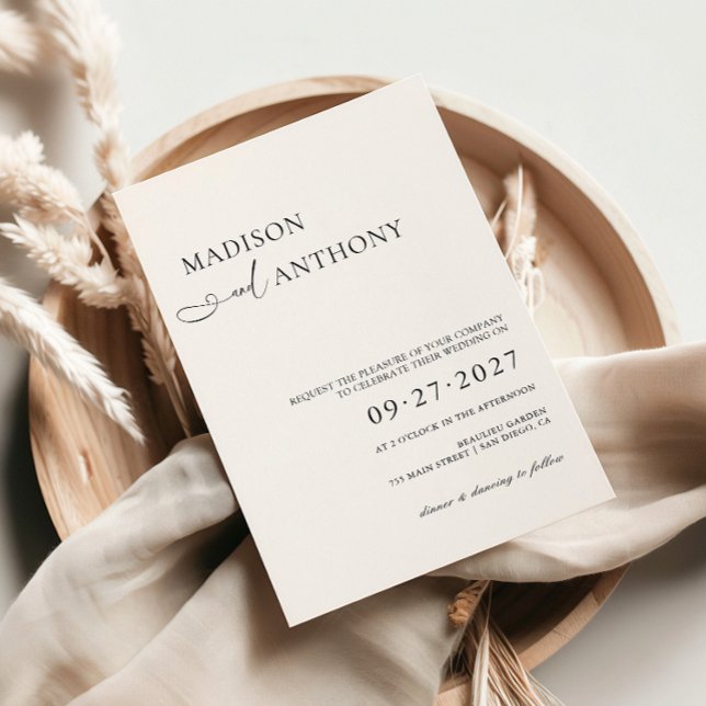 Modern & Minimalist QR Code All In One Wedding  Invitation (Creator Uploaded)