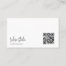 Modern Minimalist QR Code Business Card