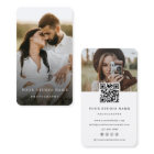 Modern Minimalist QR Code Photo Business Card