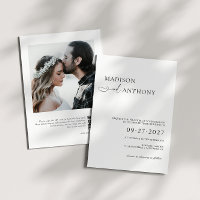 Modern & Minimalist QR Code Photo Wedding