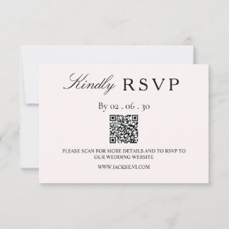 Modern Minimalist QR Code RSVP Card