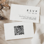 Modern Minimalist QR Code RSVP Enclosure Card<br><div class="desc">This Modern Minimalist QR code RSVP enclosure card is perfect for your classy boho wedding. Its simple, unique abstract design accompanied by a contemporary minimal script and a white and black colour palette gives this product a feel of elegant formal luxury while staying simplistic, chic bohemian. Keep it as is,...</div>