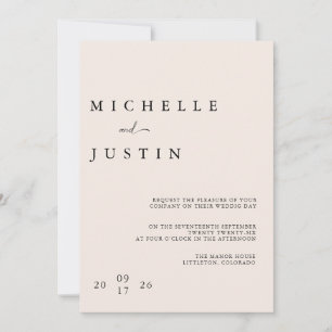 Modern Minimalist QR Wedding Invitation