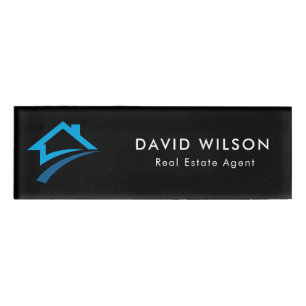 Modern Minimalist Real Estate agent Name tag