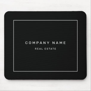 Modern Minimalist Real Estate Black Mouse Mat