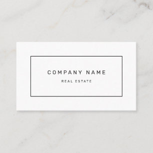 Modern Minimalist Real Estate Business Card