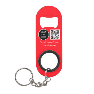 Modern Minimalist Red Custom logo QR Code