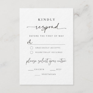 Modern Minimalist Response Card