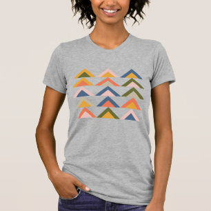 Modern Minimalist Retro Geometric Earthy Artistic T-Shirt