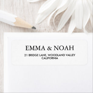 Modern Minimalist Return Address
