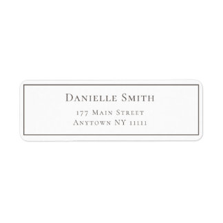 Modern Minimalist Return Address Label