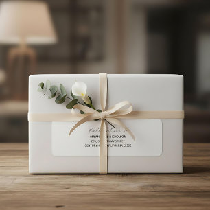 Modern minimalist return address label