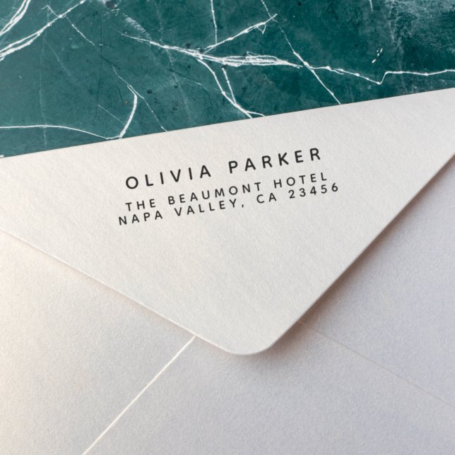 Modern Minimalist Return Address Rubber Stamp (Creator Uploaded)